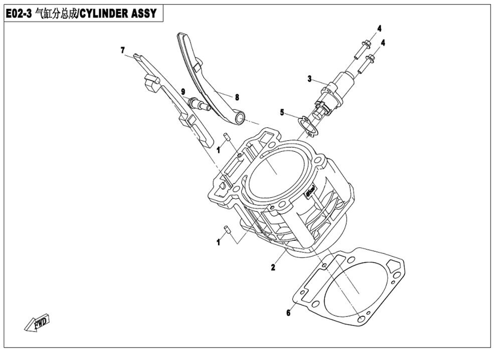 ENSEMBLE DE CYLINDRE POUR CFORCE 450 L7E 2017