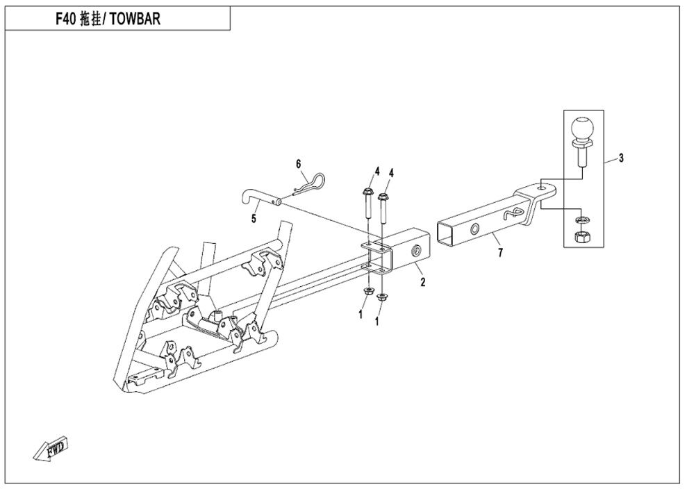 ATTELAGE POUR CFORCE 450 L7E 2017