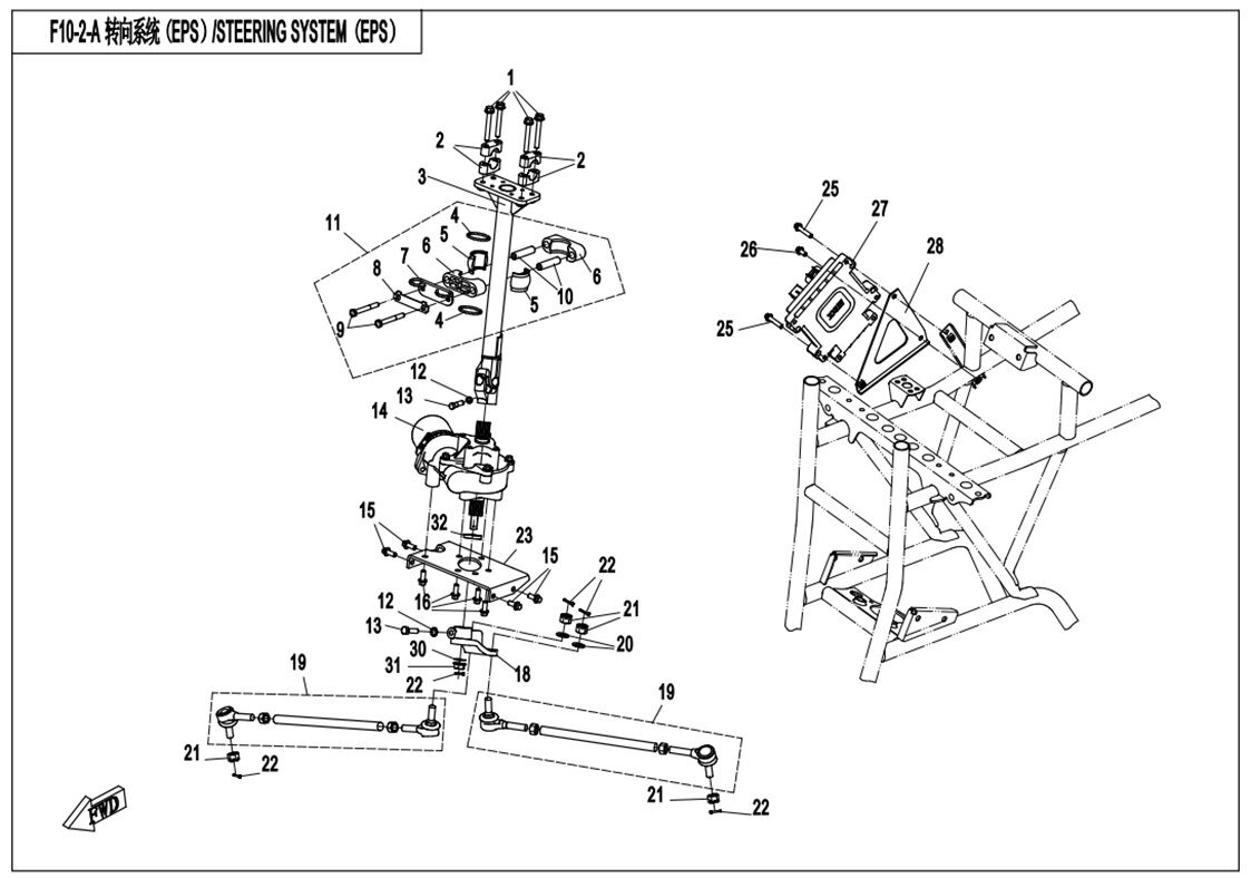 SYSTEME DE DIRECTION EPS POUR CFORCE 820 LE T3 2018