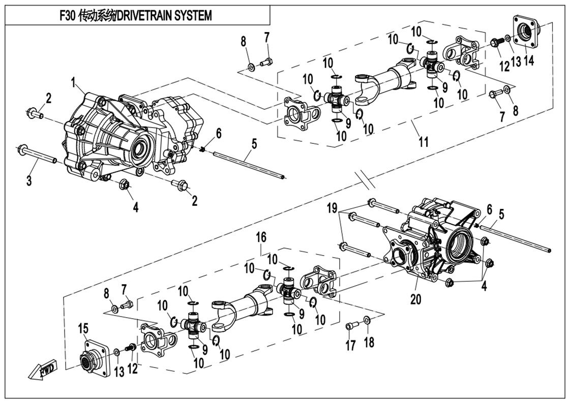 SYSTEME DE TRANSMISSION POUR CFORCE 820 LE T3 2019