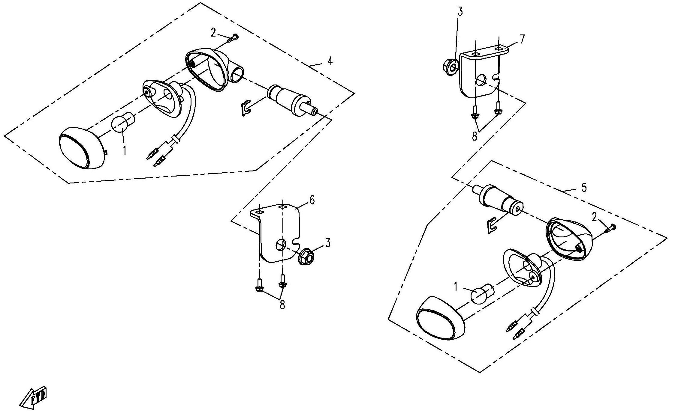 CLIGNOTANTS AVANT POUR CFORCE 500 5A 2013