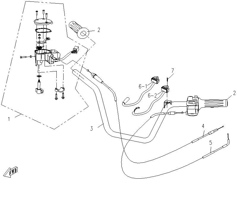 GUIDON 2 POUR CFORCE 500 5A 2011