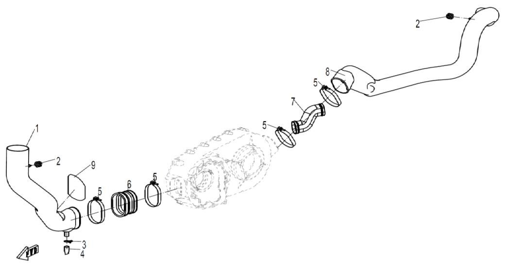 REFROIDISSEMENT CVT POUR CFORCE 500 5A 2015
