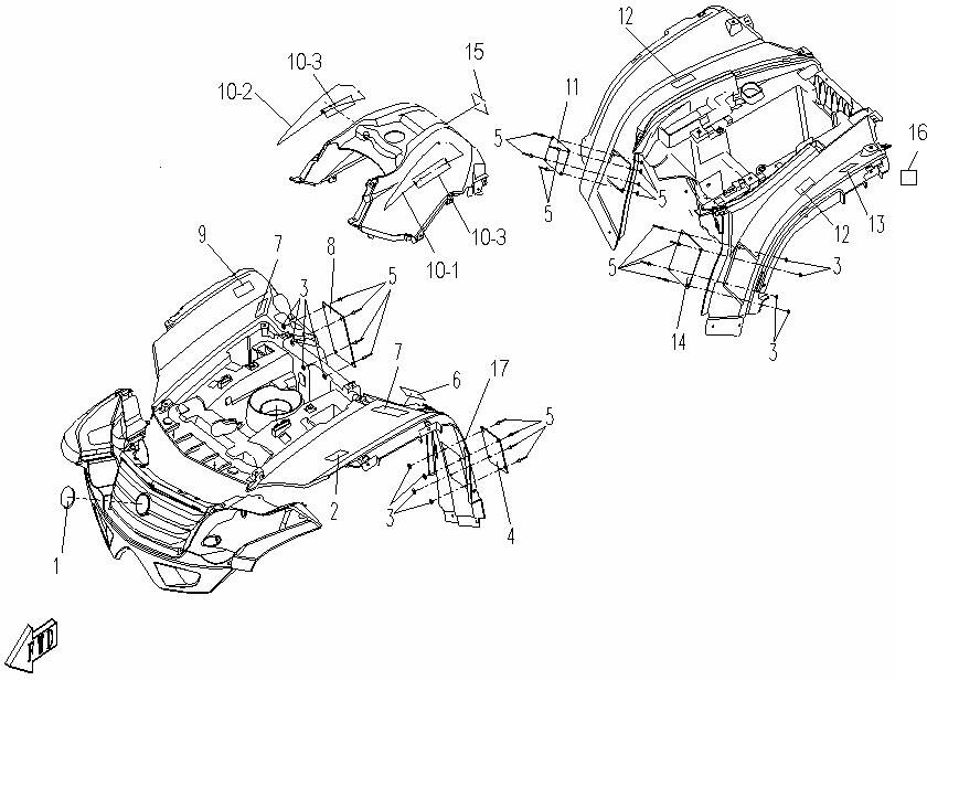 ADHESIFS POUR CFORCE 500 5A 2013