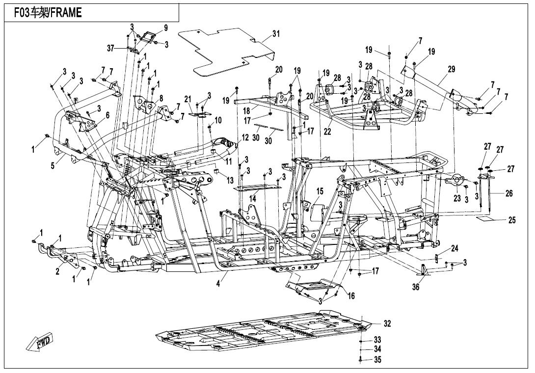 PLASTIQUES AVANT POUR ZFORCE 550 EX T1 2018