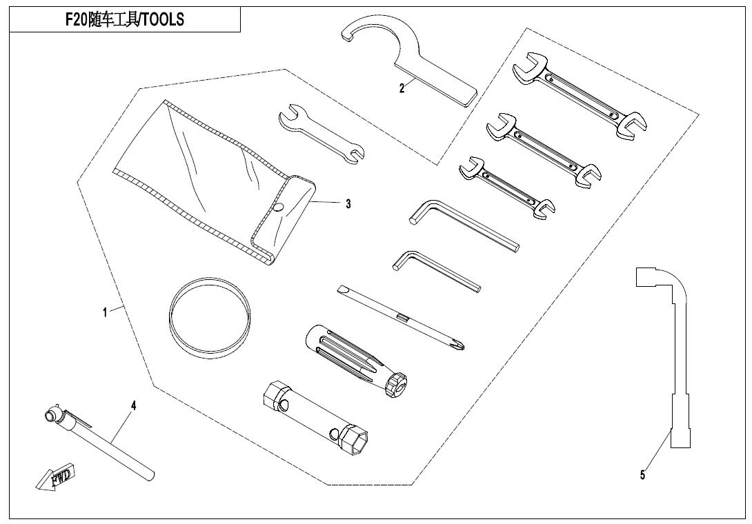OUTILS POUR ZFORCE 800 T1 2019