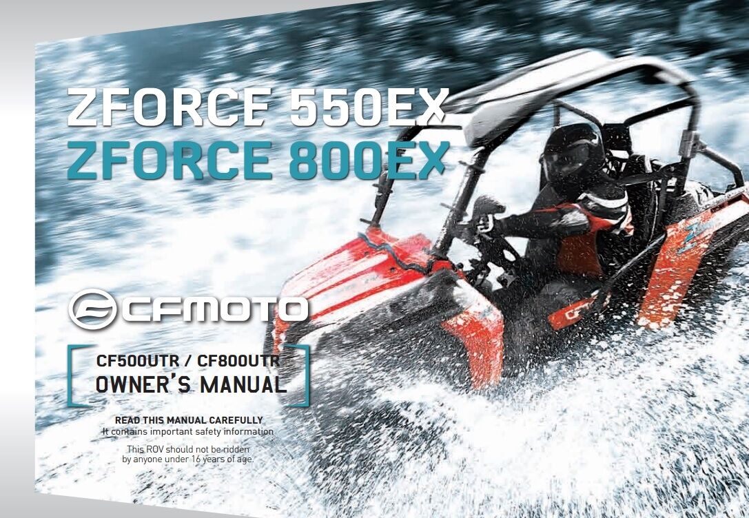 MANUEL PROPRIETAIRE POUR ZFORCE 550 EX T1 2019