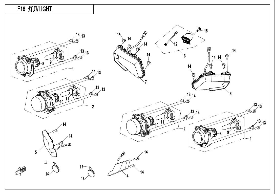 ECLAIRAGE POUR CFORCE 550 L7E 2019