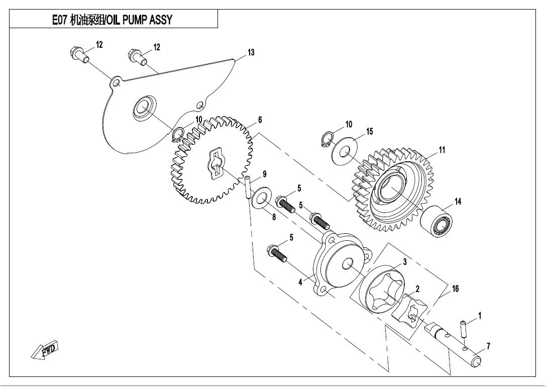 ASSEMBLAGE DE POMPE A HUILE POUR CFORCE 550 L7E 2019