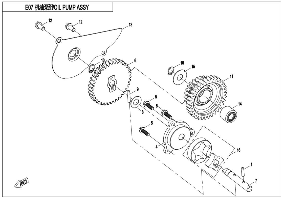 ASSEMBLAGE DE POMPE A HUILE POUR CFORCE 600 T3 2020
