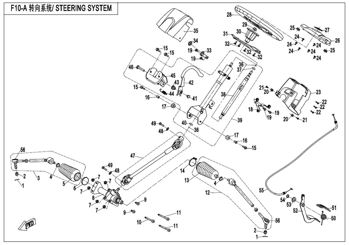 SYSTEME DE DIRECTION POUR UFORCE 550 2017