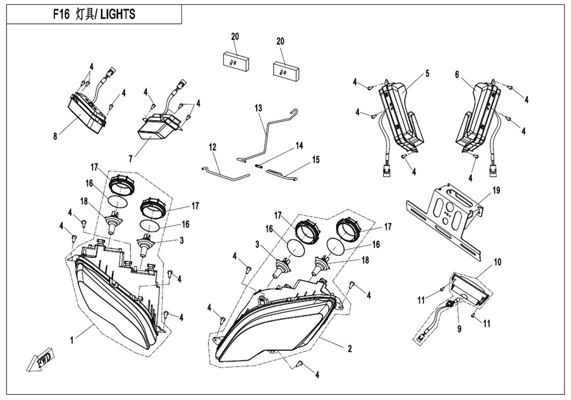 FEUX POUR UFORCE 550 2020