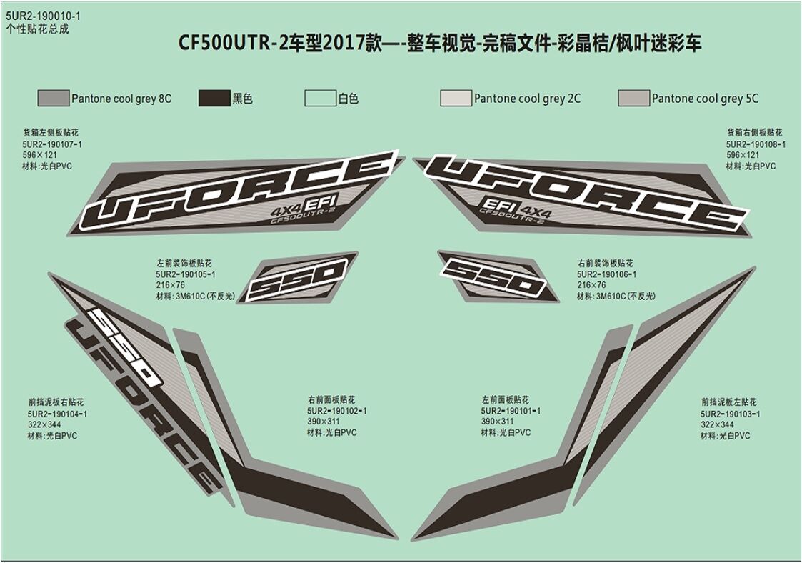 KITS D AUTOCOLANTS POUR UFORCE 550 2019