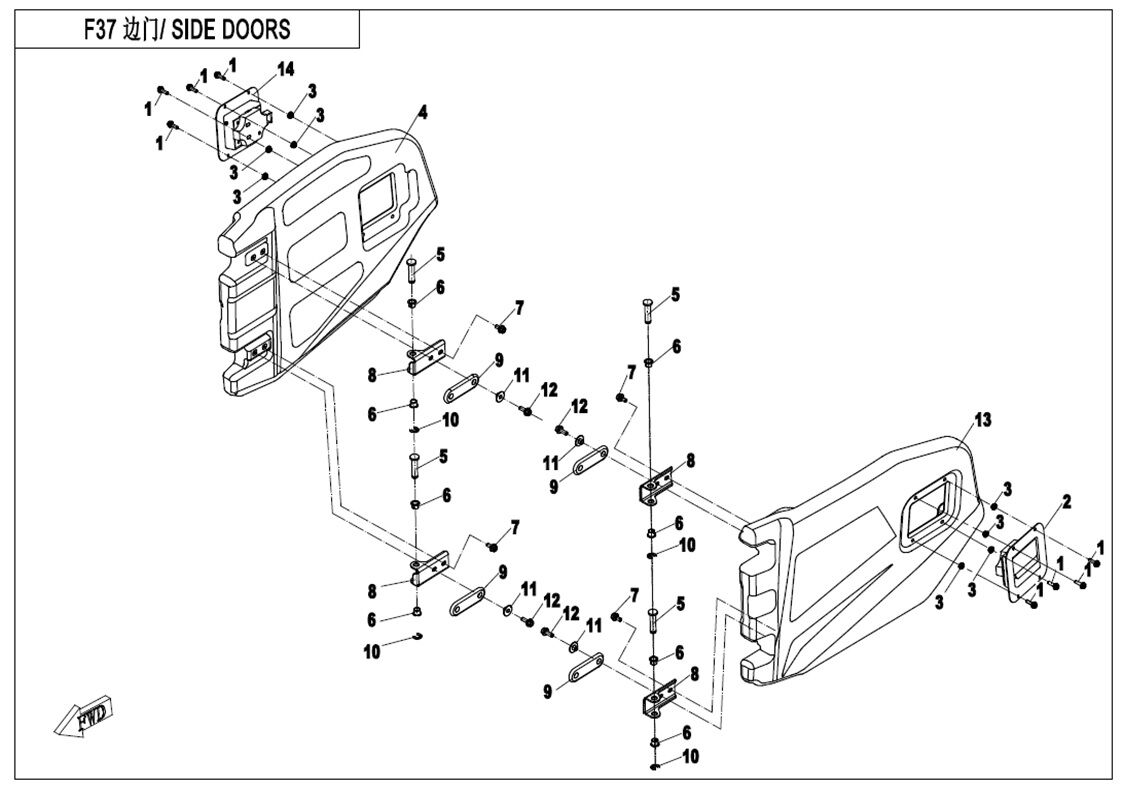 PORTES LATERALES POUR UFORCE 550 2020