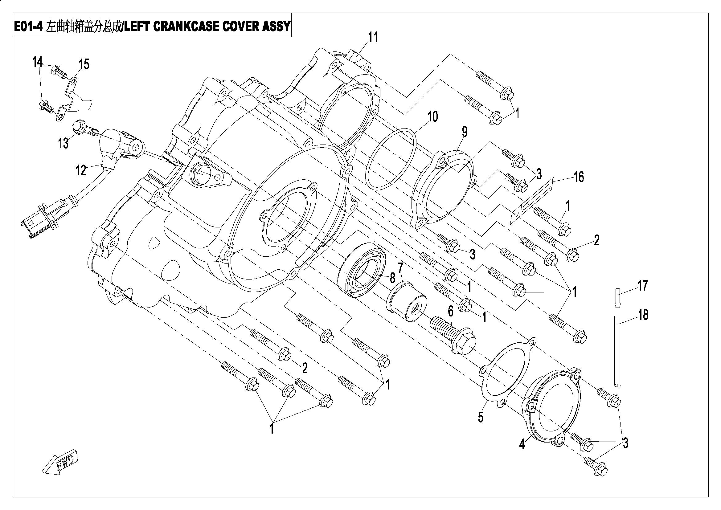 ENSEMBLE COUVRE CARTER GAUCHE POUR CFORCE 820 LE L7E 2019