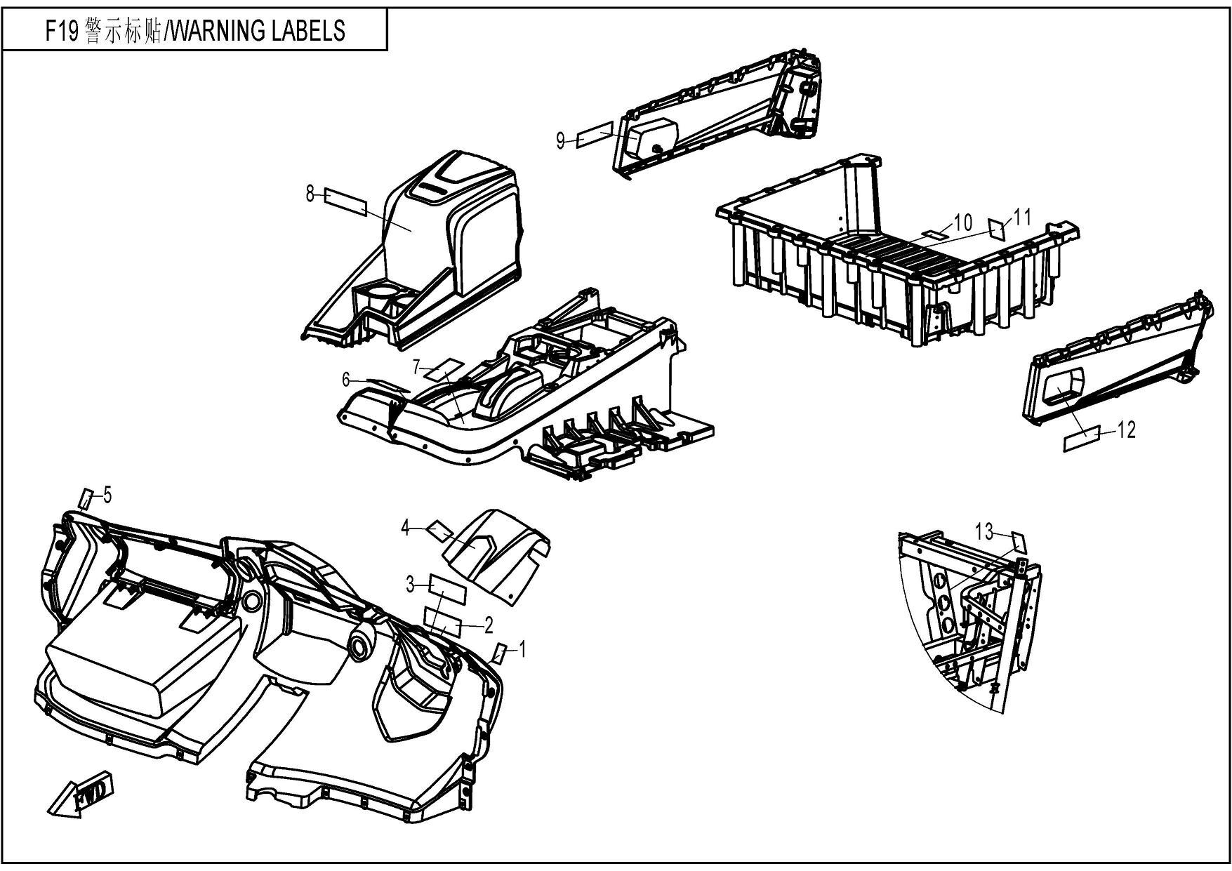 ADHESIFS POUR UFORCE 800 EPS 2015