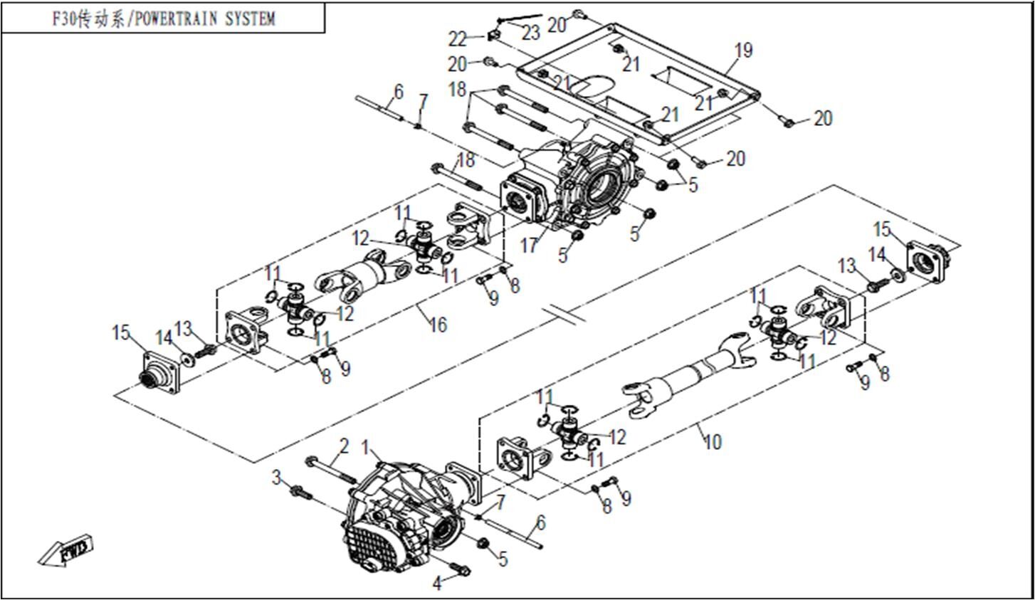 TRANSMISSION POUR UFORCE 800 2010