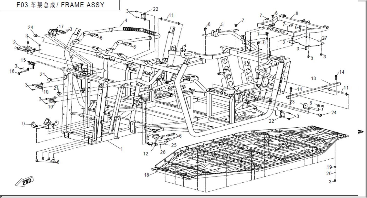 CHASSIS POUR UFORCE 800 2014