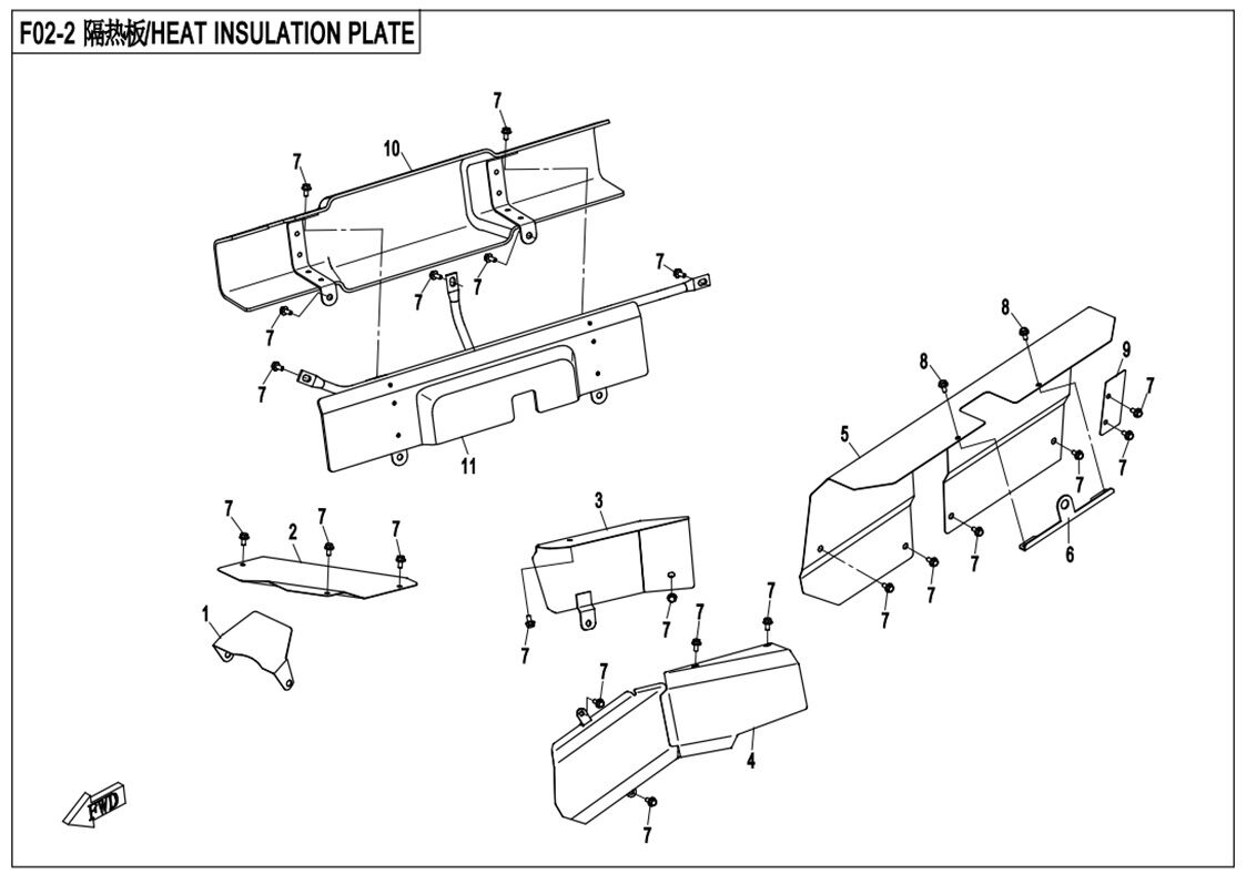 PLAQUE D ISOLANT THERMIQUE POUR CFORCE 820 LE L7E 2019