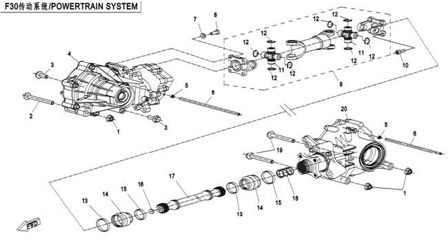 ENSEMBLE TRANSMISSION POUR CFORCE 550 2014
