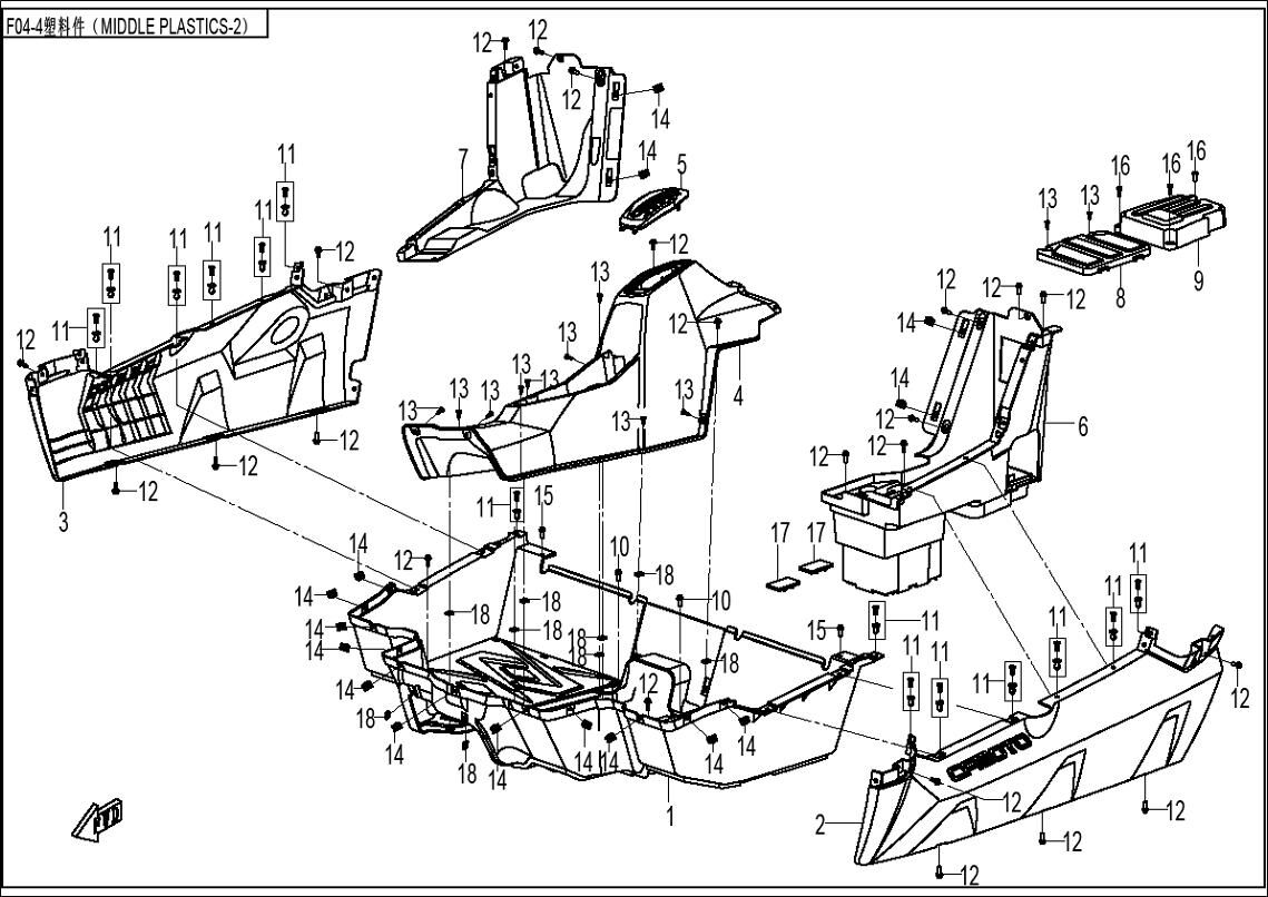 INTERIEUR POUR ZFORCE 800 2016