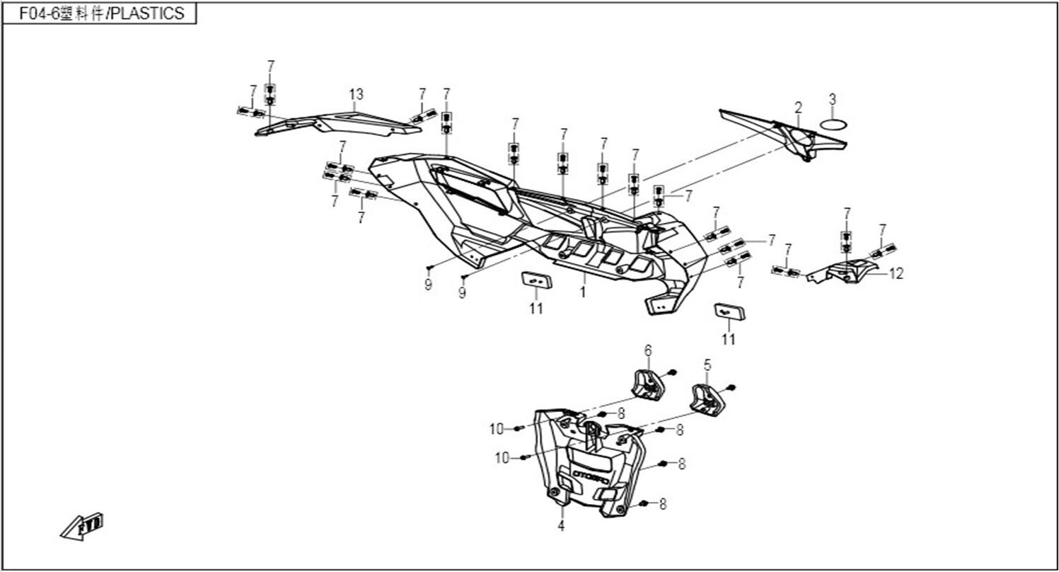 FACE ARRIERE POUR ZFORCE 800 2016