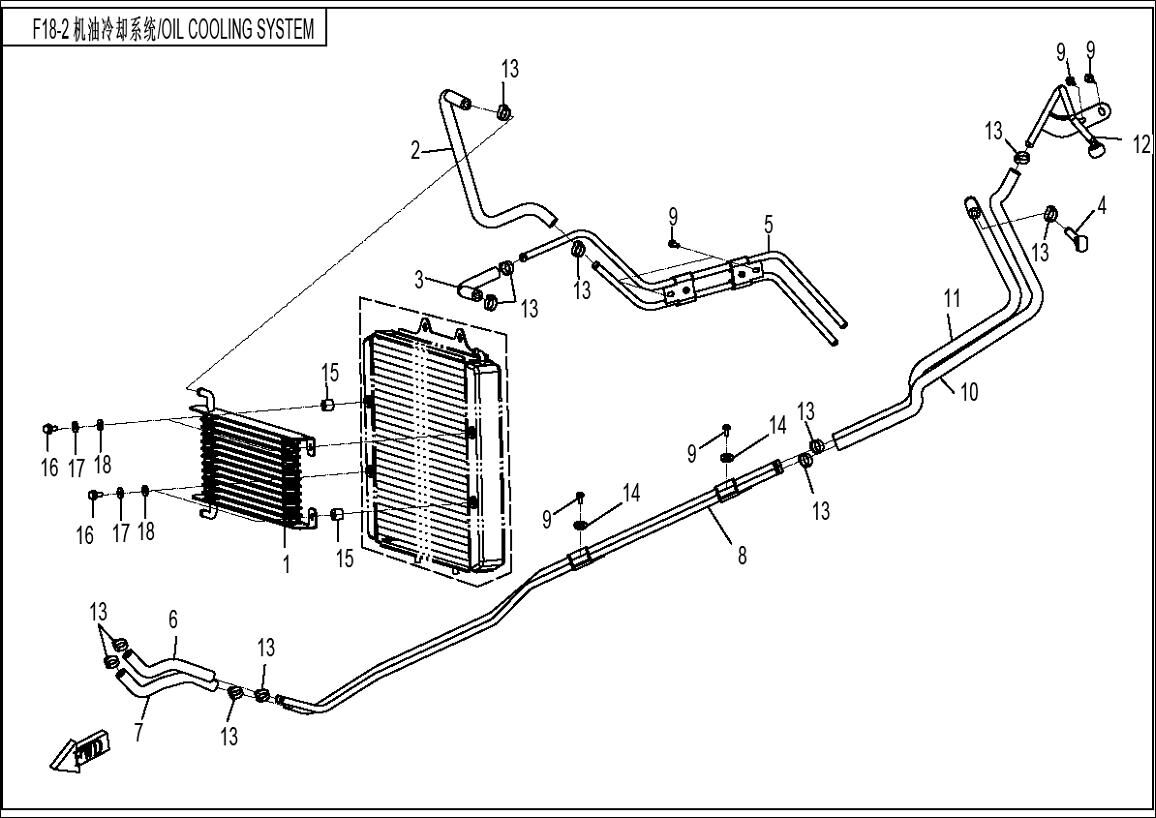 RADIATEUR D HUILE POUR ZFORCE 800 2016