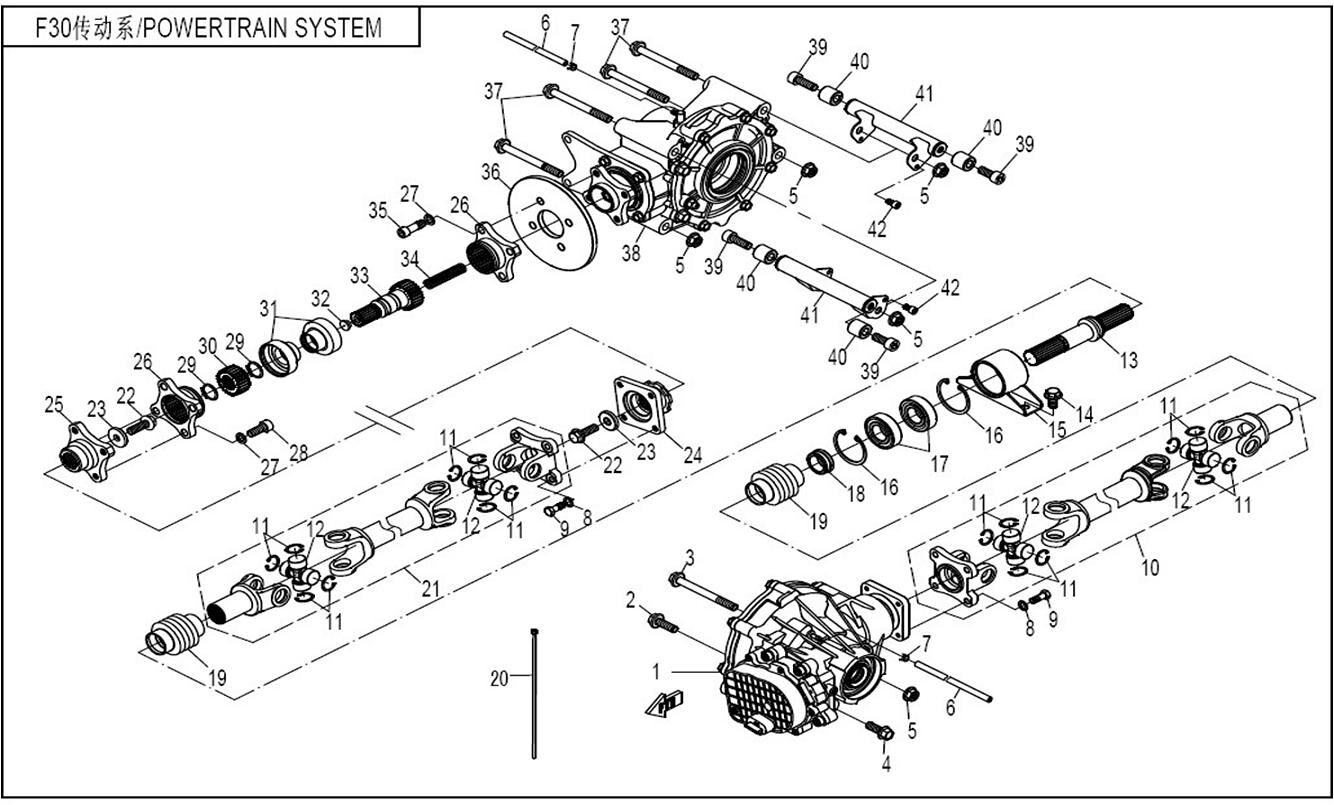 ENSEMBLE TRANSMISSION POUR ZFORCE 800 2013
