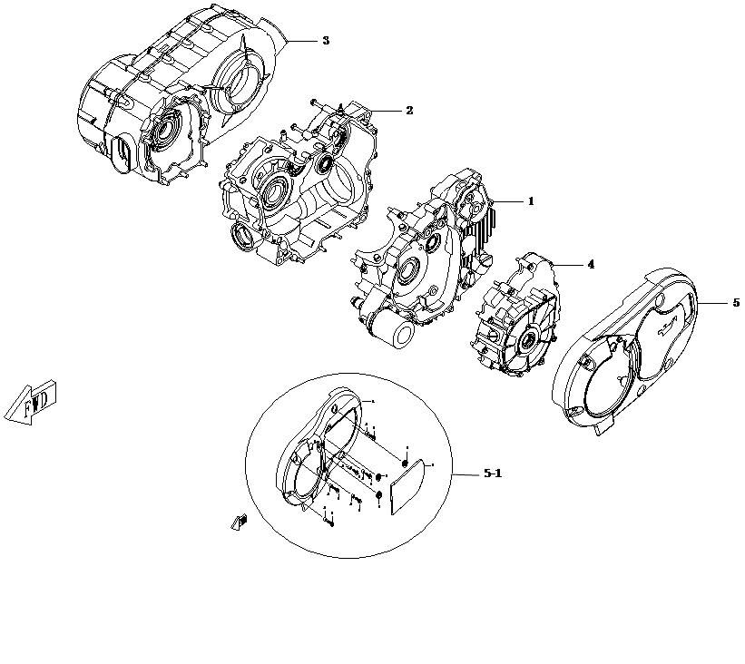 CARTER MOTEUR POUR CFORCE 500 2 2014