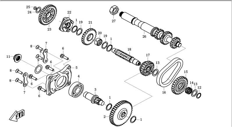 BOITE DE VITESSES POUR CFORCE 500 2 2014