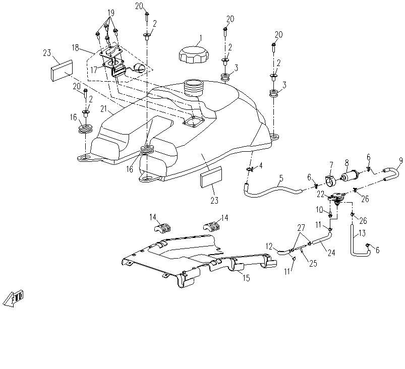RESERVOIR POUR CFORCE 500 2 2014