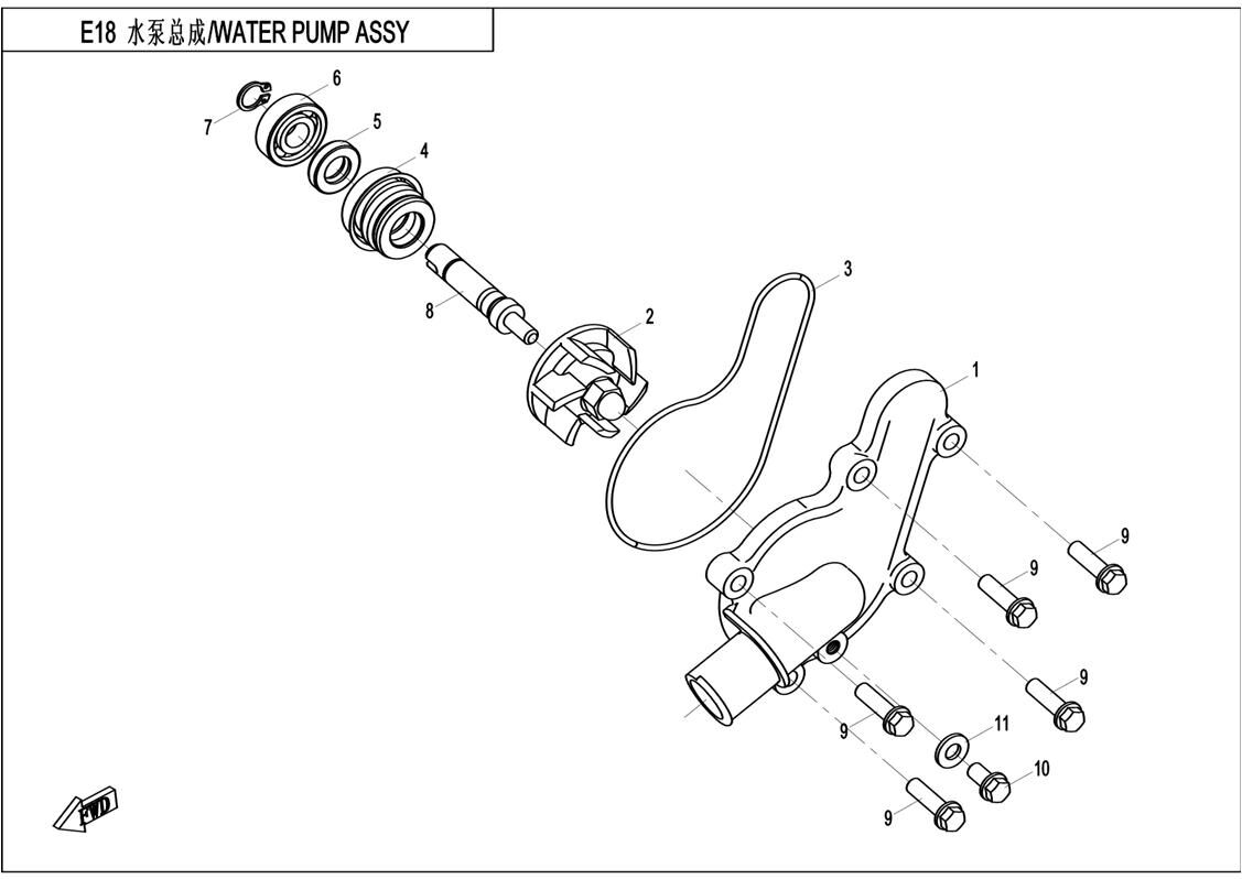 POMPE A EAU POUR CFORCE 450 2016