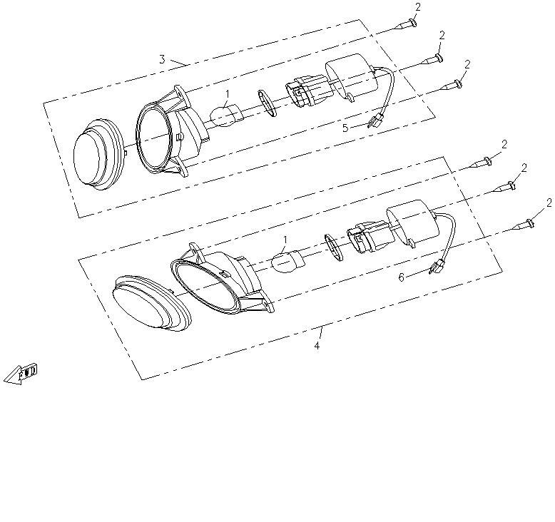 CLIGNOTANT AVANT POUR CFORCE 500 2 2014