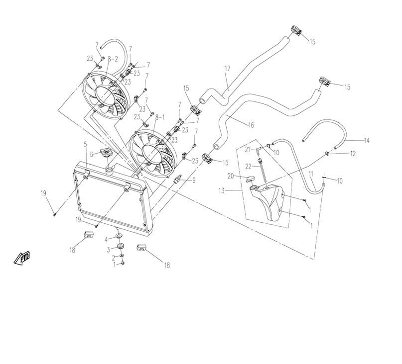 REFROIDISSEMENT POUR CFORCE 450 L7E 2018
