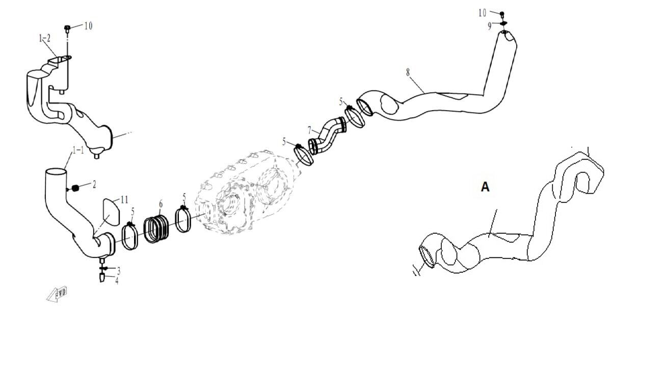 REFROIDISSEMENT CVT POUR CFORCE 500 2 2012
