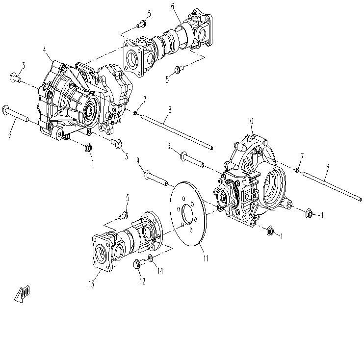 TRANSMISSION ARRIERE POUR CFORCE 450 2015