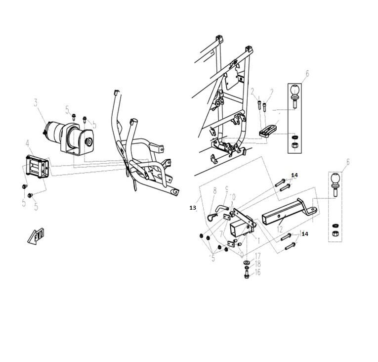 ATTELAGE POUR CFORCE 500 2 2011