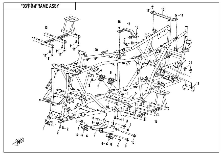 CHASSIS POUR CFORCE 550 2016