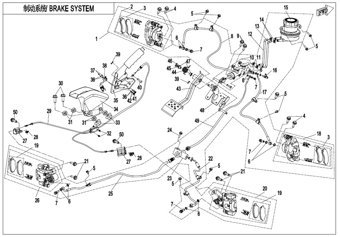 SYSTEME DE FREINAGE POUR ZF1000 EPS 2018