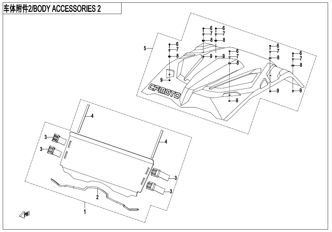 ACCESSOIRES DE CARROSSERIE II POUR ZF1000 EPS 2018