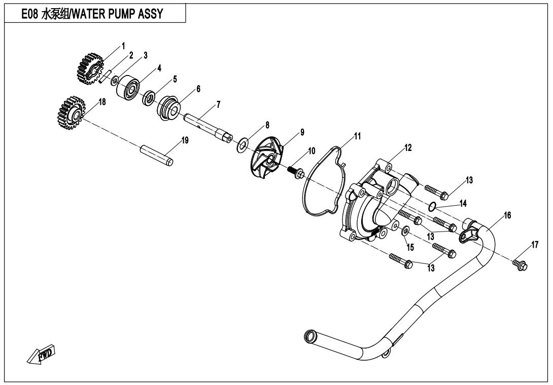 ENSEMBLE DE POMPE A EAU POUR ZF1000 EPS 2021