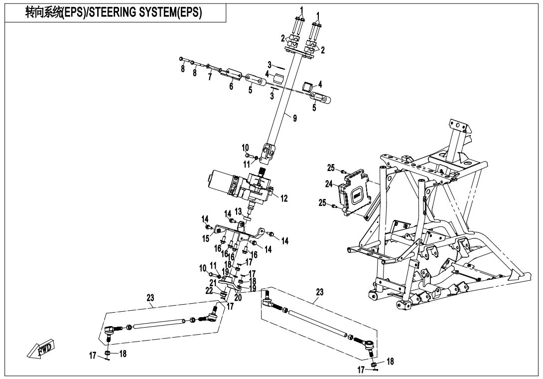 SYSTEME DE DIRECTION EPS ACDELCO POUR CFORCE 850 L7E 2018