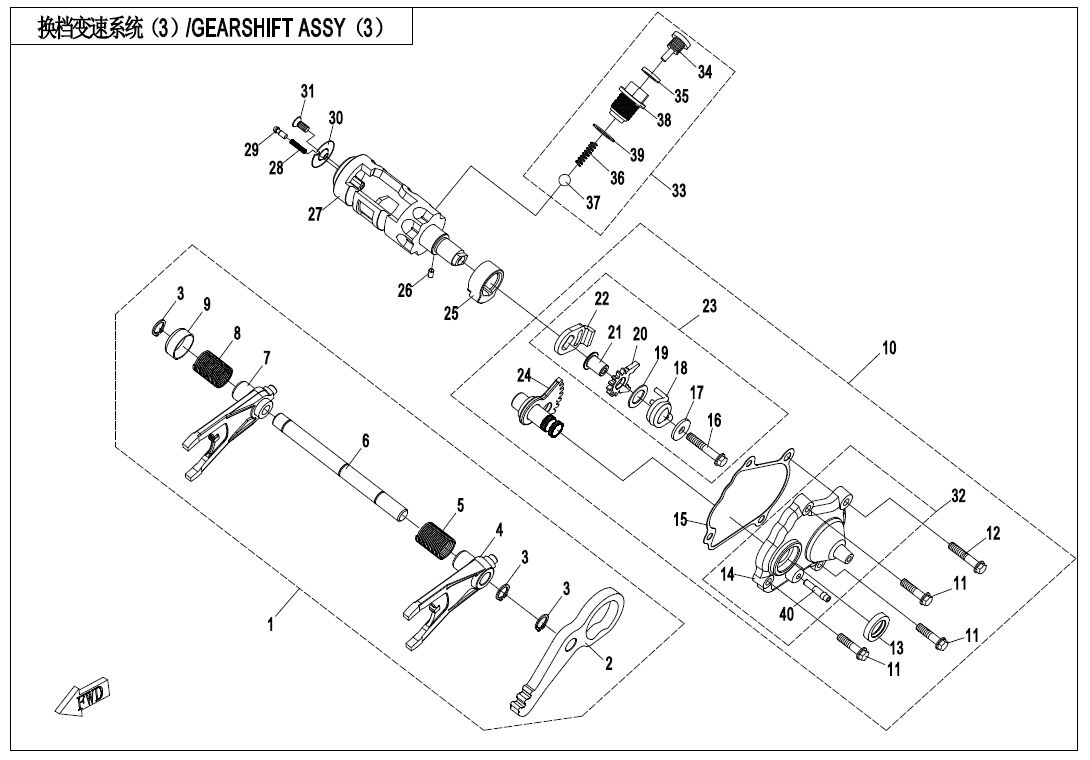 SYSTEME DE TRANSMISSION 3 POUR CFORCE 850 T3 2019