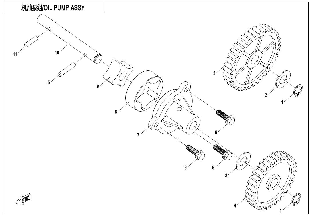 ASSEMBLAGE DE POMPE A HUILE POUR CFORCE 850 L7E 2020
