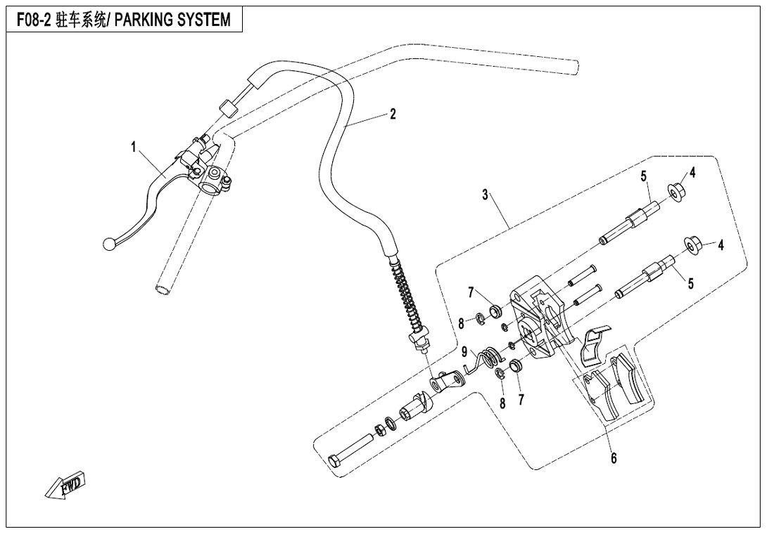 SYSTEME DE STATIONNEMENT POUR CFORCE 520 LONG T3 2021