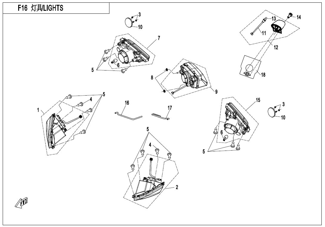 FEUX POUR CFORCE 520 LONG T3 2021
