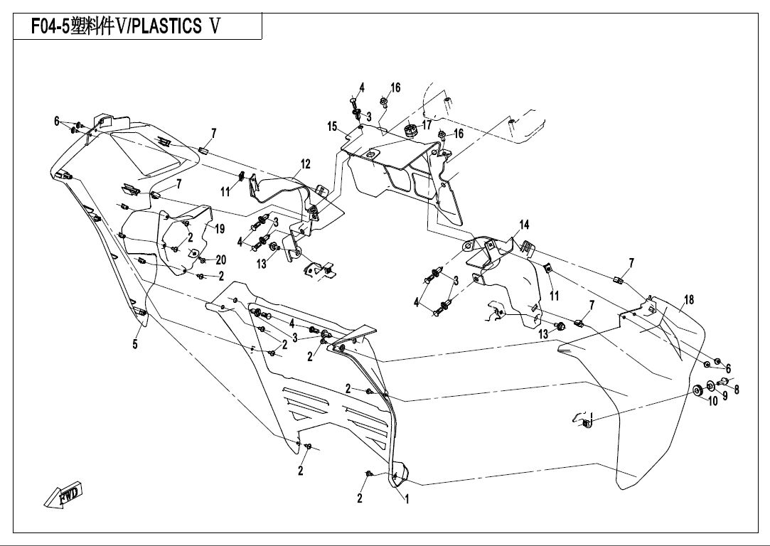 PLASTIQUES POUR 650 MT ABS WITH SIDE BOX 2020