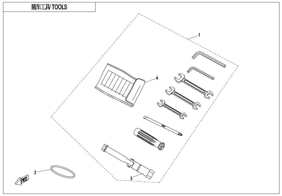 OUTILS POUR 650 MT ABS WITH SIDE BOX 2019