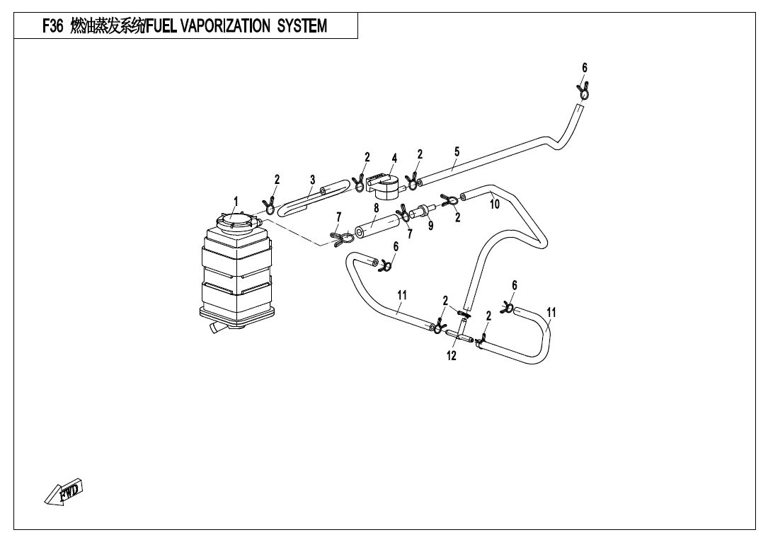 SYSTEME DE VAPORISATION DU CARBURANT POUR 650 MT ABS WITH SIDE BOX 2020