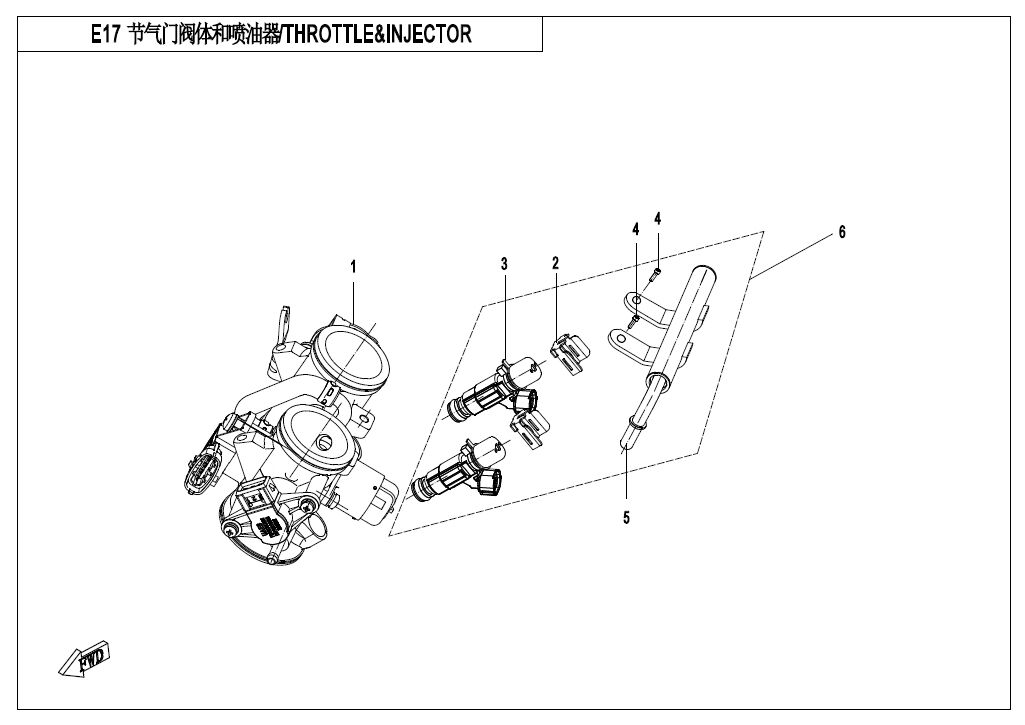PAPILLON DES GAZ ET INJECTEUR POUR 650 MT ABS WITH SIDE BOX 2019